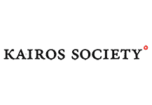 logo Kairos Society, écriture noire sur fond blanc
